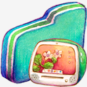 Computer,Green,Folder