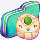 Robot,Green,Folder