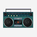 boombox,turquoise