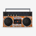 boombox,flowers