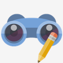 binoculars,pencil