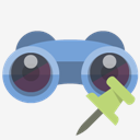 binoculars,push,pin