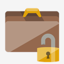 briefcase,lock,open