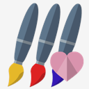 brushes,heart