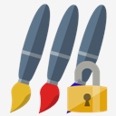brushes,lock,open