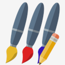 brushes,pencil