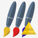 brushes,pyramid