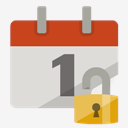 calendar,lock,open