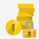 coins,lock,open